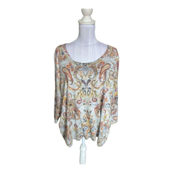 Kim Rogers Curvy Gray Plaid Top Size 3X - Picture 1 of 3